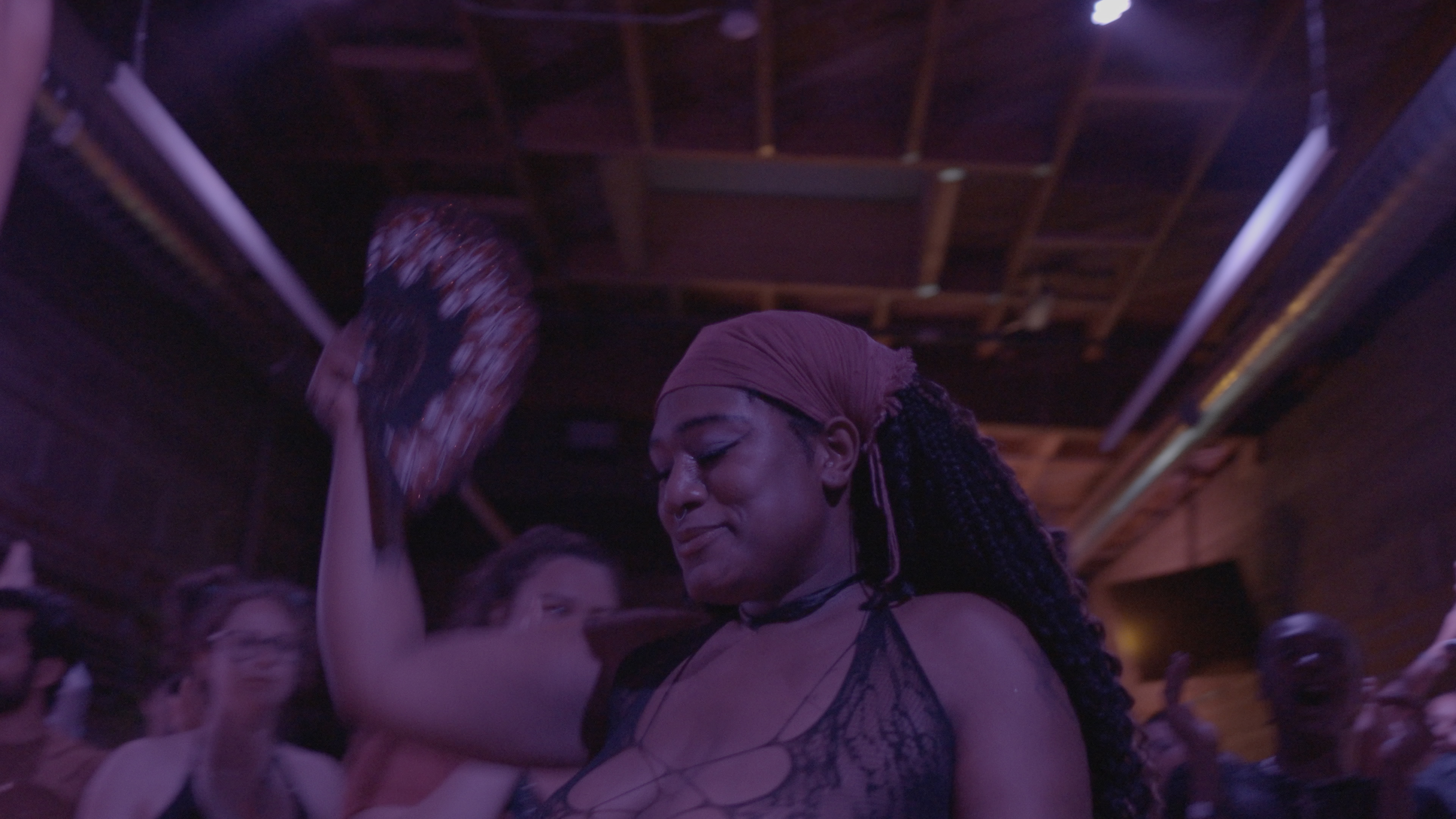 Woman dancing in ecstasy